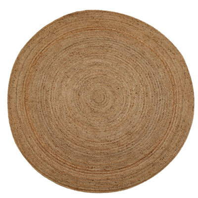 Handwoven Round Jute Rug - 90cm