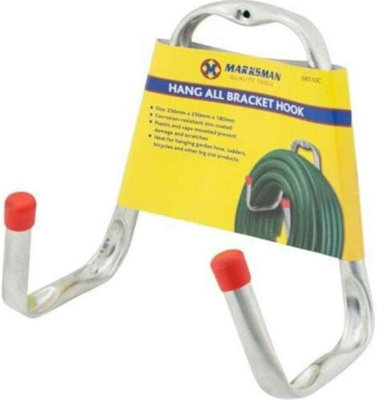 Hang All Bracket Hook Multi Purpose Outdoor Garden Hose Hold Zinc Coated