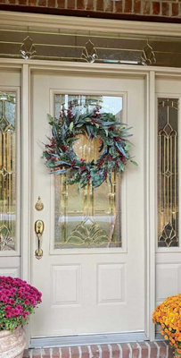 Hang Ups 1 Giant Christmas Wreath Hanger for Front Door Black