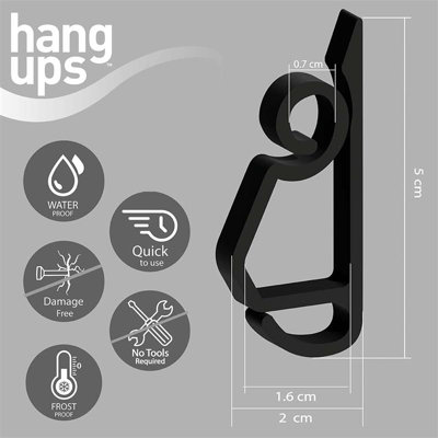 Hang Ups Black Gutter and Shingle Hooks 100/Pack