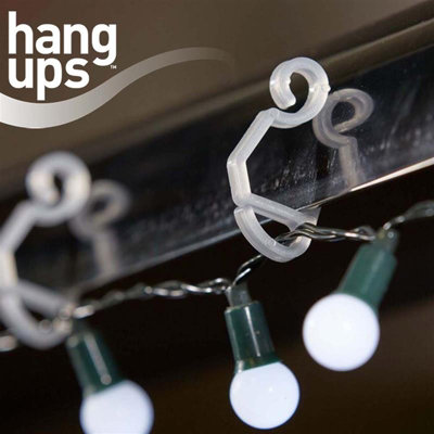 Hang Ups Clear Gutter and Shingle Hooks 100/Pack