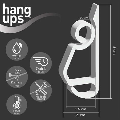 Hang Ups Clear Gutter and Shingle Hooks 100/Pack