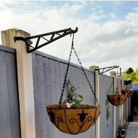 Hanging Basket Brackets for Concrete Fence Posts - Pack of 4