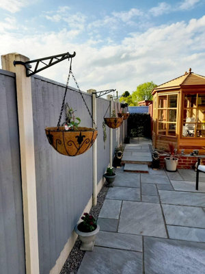 Hanging Basket Brackets for Concrete Fence Posts - Pack of 4 - 3