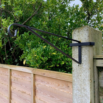 Hanging Basket Brackets for Concrete Garden Fence Posts - Pack of 4