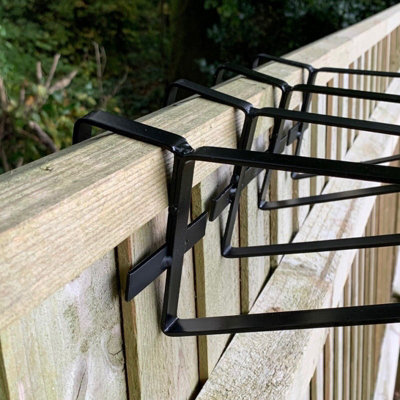 Hanging Basket Brackets for Wooden Garden Fence Panels - Pack of 4