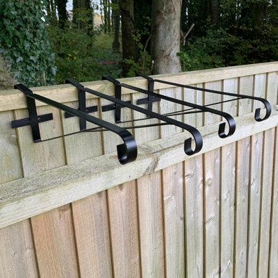 Hanging Basket Brackets for Wooden Garden Fence Panels - Pack of 4