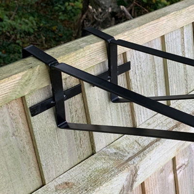 Hanging Basket Brackets for Wooden Garden Fence Panels - Pack of 4