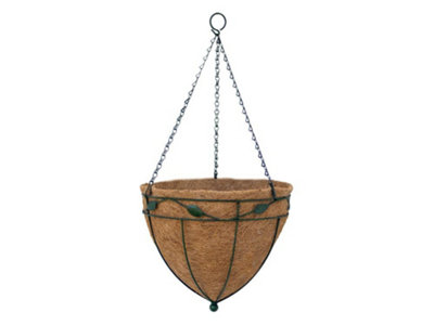 Hanging Basket Cone 14" - Leaf Design
