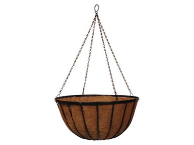 Hanging Basket/Hanging Cauldron Planter - 14" with Coco liner