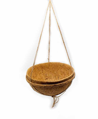 Hanging Baskets - Pack of 3 - Fibre/Latex/Jute - L35 x W35 cm