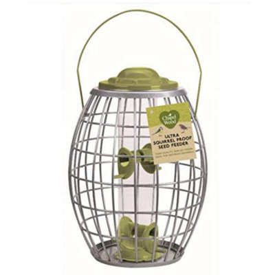 Hanging Bird Feeder Seed Feeding Station Squirrel Guard Garden Steel Heavy Duty