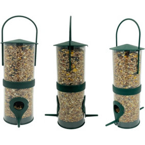 Hanging Bird Feeders for small birds for Seed, Nuts  Pack of 3 (3 emprty feeders no seed included)
