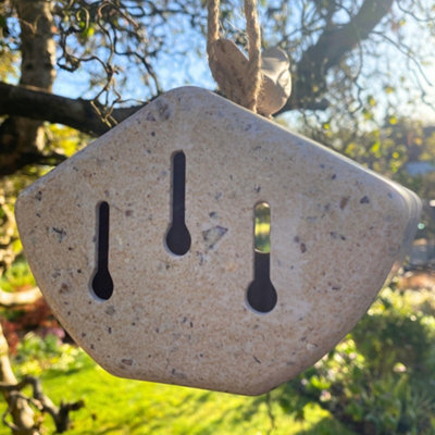 Hanging Bird House Nest Box for Garden - Outdoor Nesting Shelter for Bluetit Sparrow - Eco Nester Roosting Pouch, 3cm Hole
