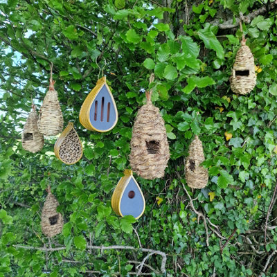 Hanging Bird Nest Box, Insect Hotel & Butterfly House & Wild Bird