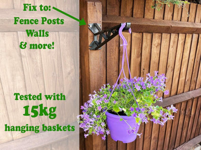 Hanging Bracket for Fence Posts, Walls for Planters