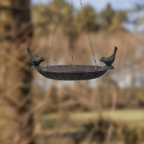 Hanging Cast Iron Bird Bath Feeder