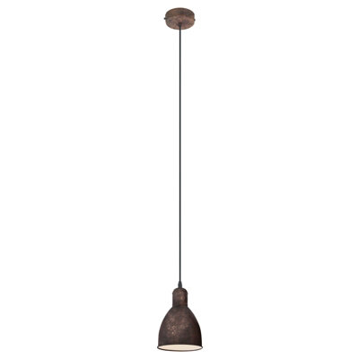 Hanging Ceiling Pendant Light Antique Copper Shade 1 x 40W E27 Bulb ...