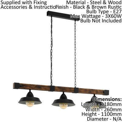 Kitchen light fixtures with deals 3 bulbs