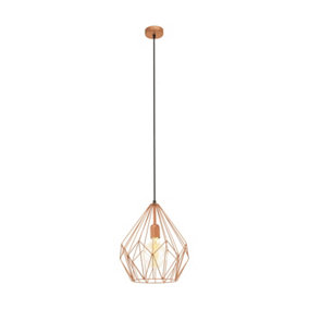 Hanging Ceiling Pendant Light Copper Wire Cage 1x 60W E27 Hallway Feature Lamp