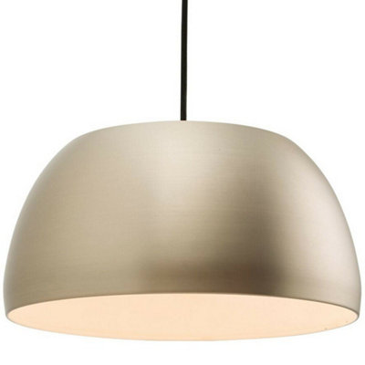 Hanging Ceiling Pendant Light MATT NICKEL Round Metal Lamp Shade