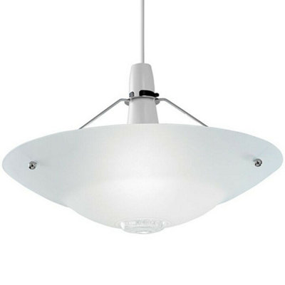 Hanging Ceiling Pendant Light Shade Clear FrostedGlass Round Diffused Bowl