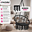 Hanging Chair Jane - with cushion, stable and durable - black