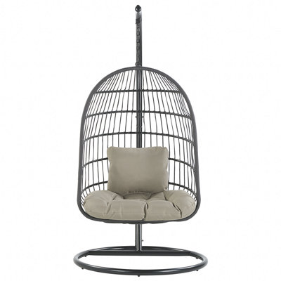 Hanging Chair with Stand Black ALLERA