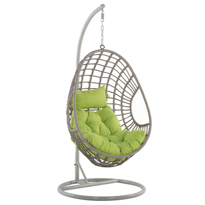 Hanging Chair with Stand PE Rattan Beige ARPINO