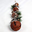 Hanging Decoration with Jingle Bells Wooden Sticks, Berries and Pinecones Christmas Home Wall Door 50 CM Rustic