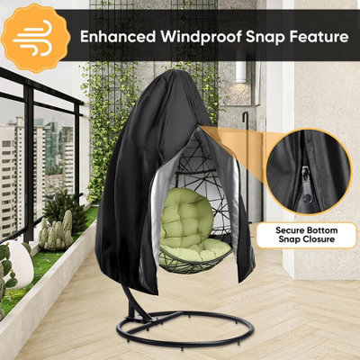 Hanging Egg Chair Cover BLACK DIY at B Q