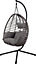 Hanging Egg Chair Garden Patio Swing Seat Black Outdoor Furniture Comfy Cocoon