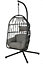 Hanging Egg Chair Garden Patio Swing Seat Black Outdoor Furniture Comfy Cocoon