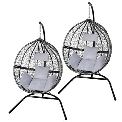 Hanging Egg Chair Swing Rattan Garden Patio Outdoor Furniture