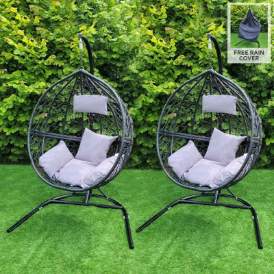 Hanging Egg Chair Swing Rattan Garden Patio Outdoor Furniture
