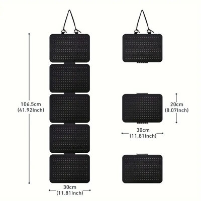 Black Canvas Enamel Pin Display Banner – Hanging Brooch & Pinback Organizer, White Accent