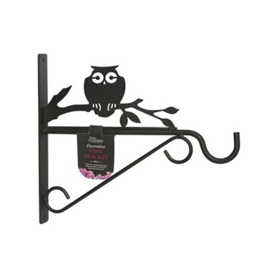 Hanging Flower Basket Bracket - Owl