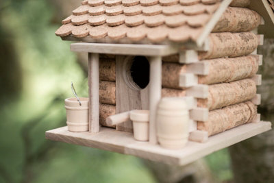 Hanging Garden Bird House with Cork