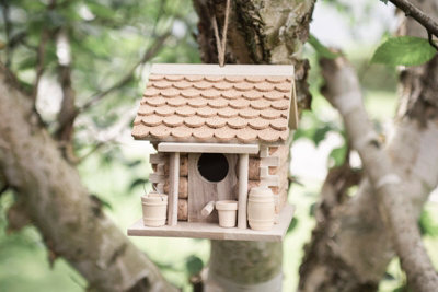 Hanging Garden Bird House with Cork - 4