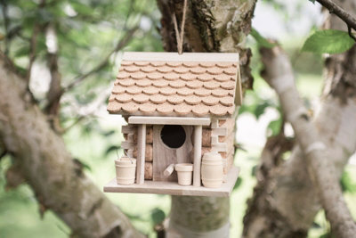 Hanging Garden Bird House with Cork