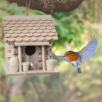 Hanging Garden Bird House with Cork - 8
