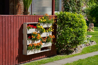 小物入れ Neighborhood garden bed Shelf Hanging Garden Shelf Station - Wood - L116 x W18 x H93 cm - Grey
