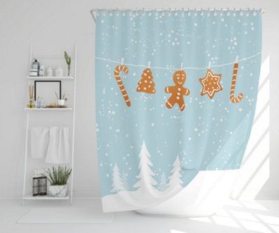 Hanging ginger breads (shower curtain) / Default Title Price Comparisons | Compare The Build