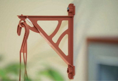 HANGING HOOK WALL MOUNTED BRACKET FOR BASKET PLANT POTS GARDEN OF MOUNTS Terracotta