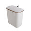 Hanging Kitchen Bathroom Rubbish Dustbin Recycling Bin Waste Trash with Lid 26.6 cm W x 14.8 cm D x 30 cm H
