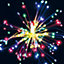 Hanging LED Starburst Light - Battery Powered Indoor Outdoor Decoration with 80 Multicoloured LEDs & 9 Light Settings - H40cm