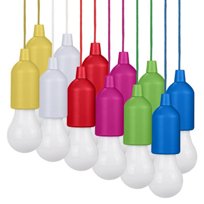 Hanging Lights for Camping, Inspection, Sheds, Lofts, Garden and Home LED (12-Pack) Portable Battery Powered