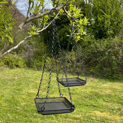 Hanging Metal Bird Seed & Nut Feeder Tray (Pack of 2) Price Comparisons | Compare The Build