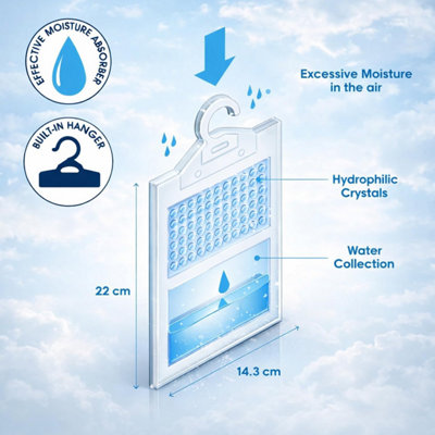 Hanging Moisture Absorber Dehumidifier Fresh Linen Lemon Wardrobe Damp ...