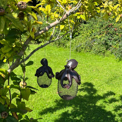 Hanging Octopus Shaped Nut Bird Feeder (Set of 2)